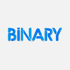 realistic design element: binary