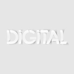 realistic design element: digital