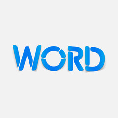 realistic design element: word