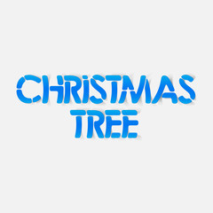 realistic design element: christmas tree