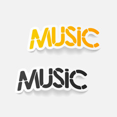 realistic design element: music
