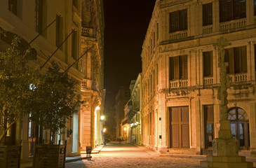 Old town by night, Havana, Cuba