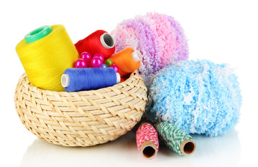 Handicraft supplies isolated on white