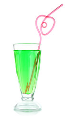 Glass of cocktail, isolated on white
