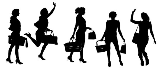 Vector silhouette of a woman.