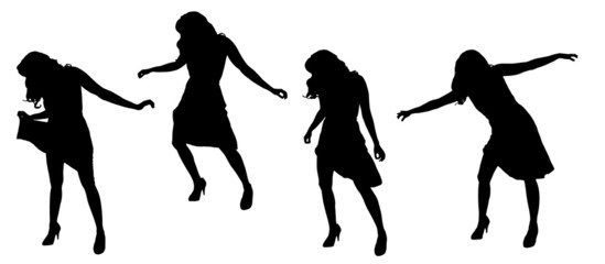 Vector silhouette of a woman.