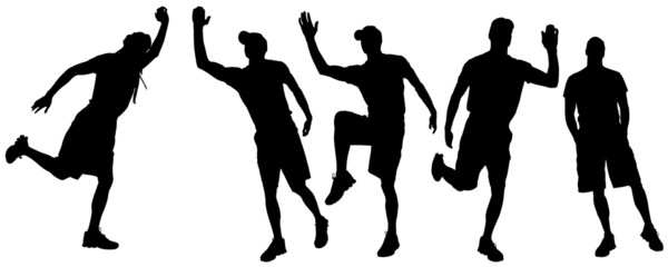 Vector silhouette of a man.