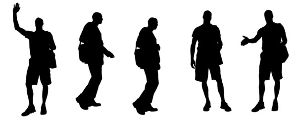 Vector silhouette of a man.