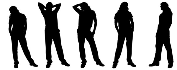 Vector silhouette of a man