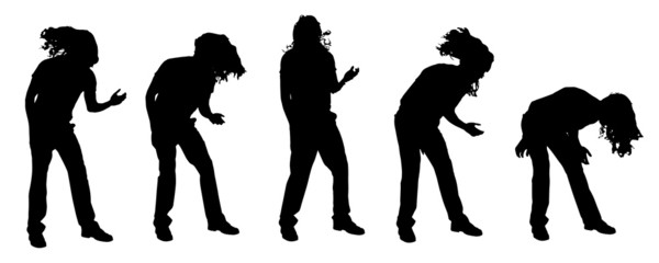 Vector silhouette of a man.