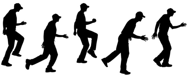 Vector silhouette of a man.