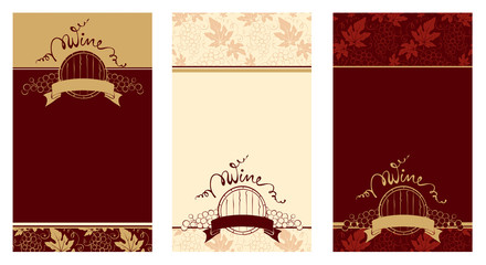 Set of patterns for wine labels