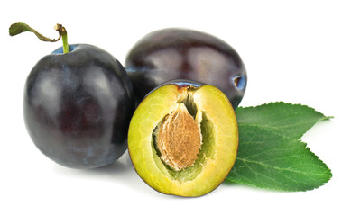 ripe juicy plums
