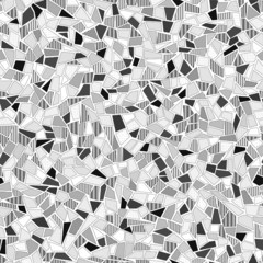 Seamless pattern of mosaic with pattern of lines.