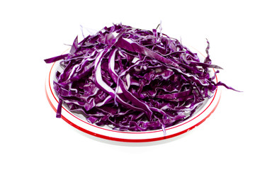 Frisch Geschnittener Rotkohl
