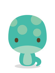 十二支　二頭身正面イラスト　へび