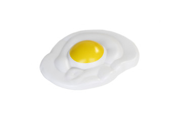 Toy egg plastic isolated on white background