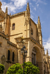 Fototapeta na wymiar Segovia Cathedral, a Roman Catholic religious church in Segovia,