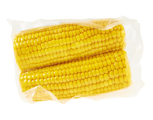 Cornstick corn on the cob in a packaging