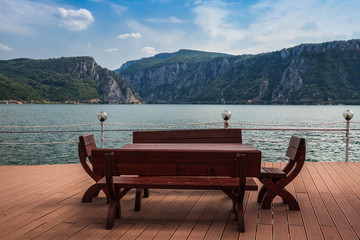 Naklejka na ściany i meble Danube River, Romania