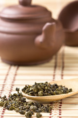 Chinese green tea dry