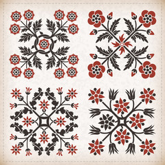 Set of vector ornaments.
