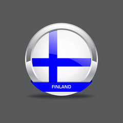 Obraz premium Finland Flag Vector Icon