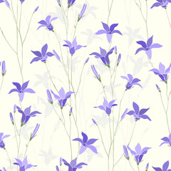 Bellflower seamless background