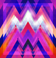 Geometric shining pattern with triangles