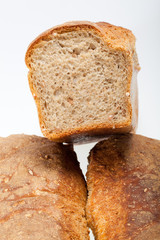 large loaves of bread traditionally roasted