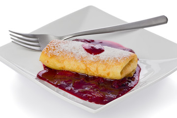 Blintz with Berry Sauce