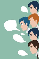 Communication concept with speech bubbles