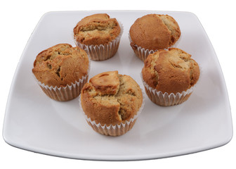 banana muffins in plate