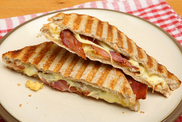 Toasted Sandwich with Bacon, Egg and Cheese