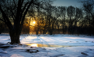 Frozen River Sunrise