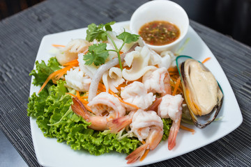 Poached seafood dip