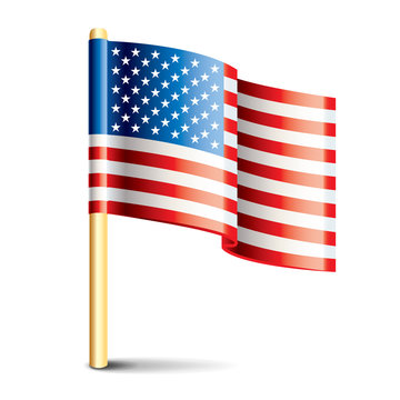 United States of America glossy flag