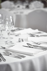 restaurant table setout