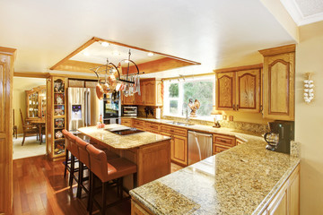 Bright elegant kitchen room