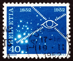 Postage stamp Switzerland 1952 Symbolical of the Television