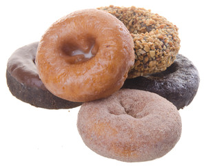 donuts. delicious and sweet donuts on background
