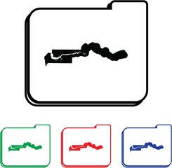 Icon Illustration with Four Color Variations