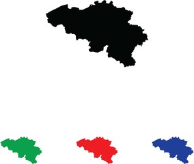 Icon Illustration with Four Color Variations