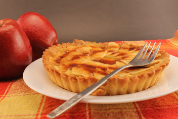 Apple pie closeup