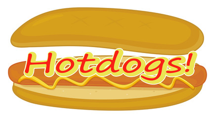 A hotdog label