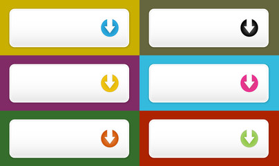 Obraz premium the set of white download buttons