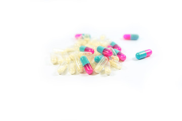 pills isolated on white background