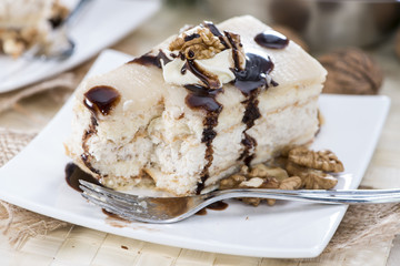 Walnut Cake with Marzipan