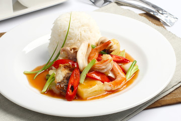Spicy seafood