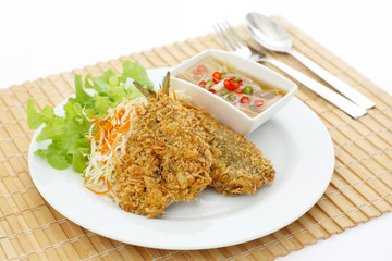 fried fish steak for healthy food